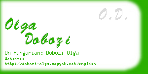 olga dobozi business card